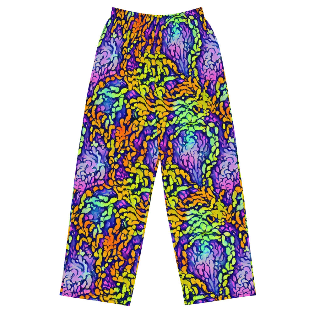 Surreal Waveforms on Wide-Leg Pants — Front