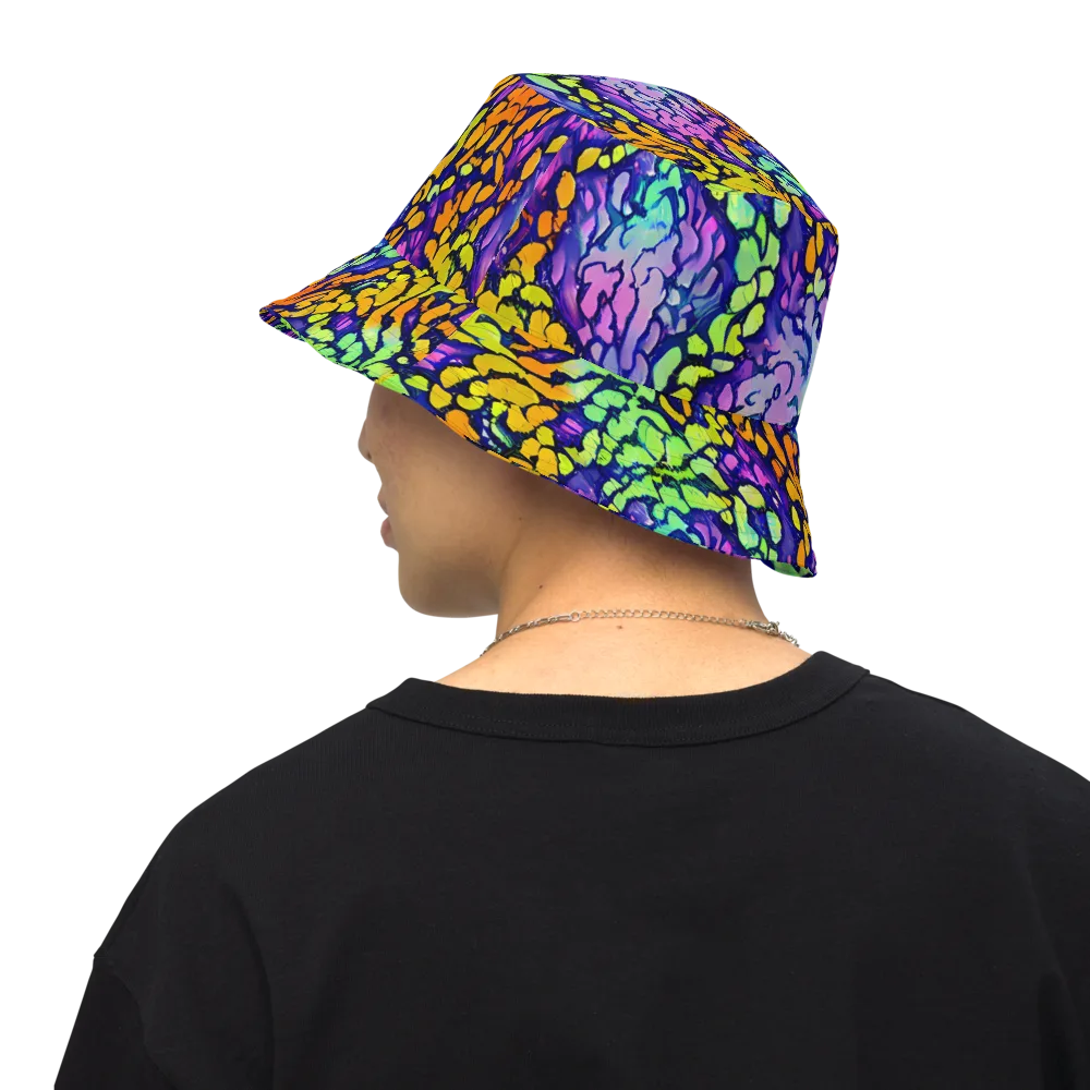 Surreal Waveforms on Reversible Bucket Hat — Back Inside
