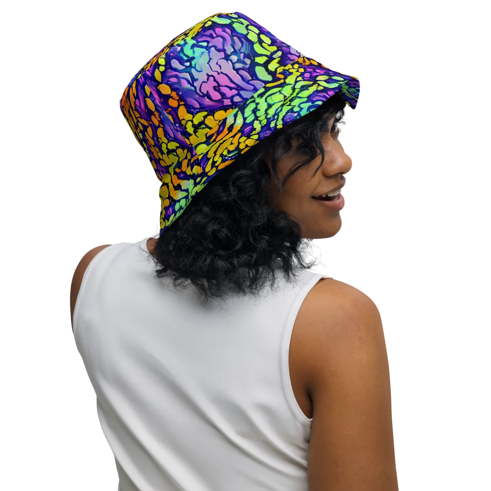 Surreal Waveforms on Reversible Bucket Hat — Right Outside