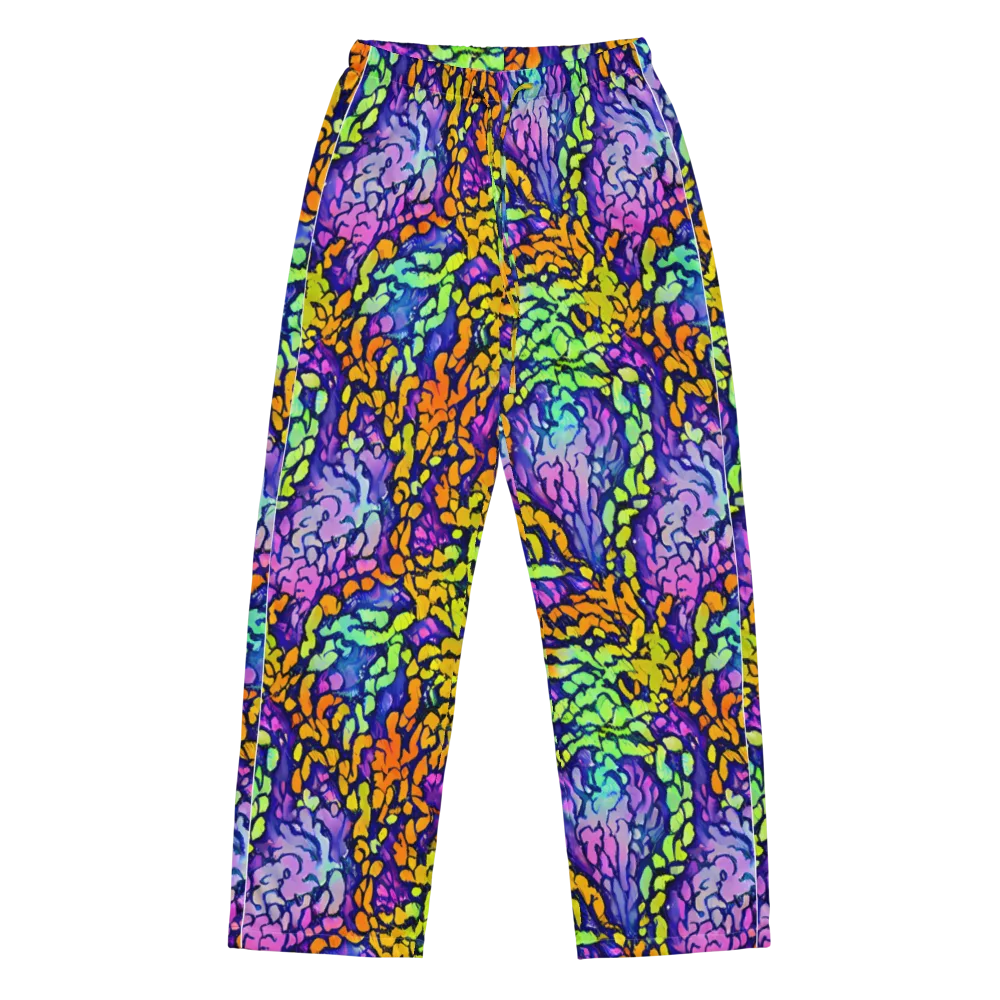 Surreal Waveforms on Women's Pajama Pants — Front
