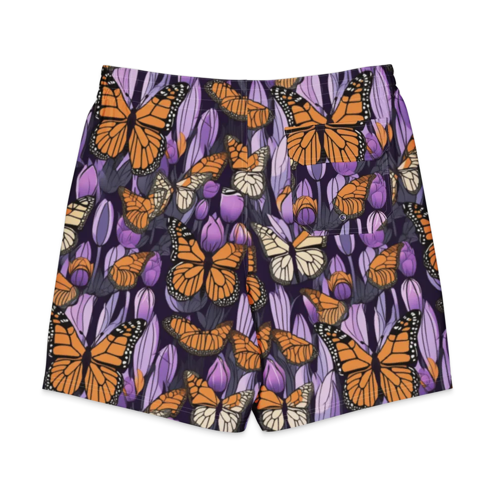 Monarch Nocturne on Men's Board Shorts — Back