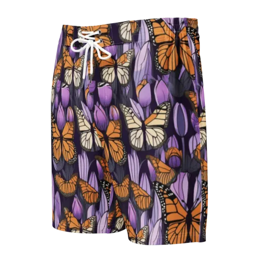 Monarch Nocturne on a Men's Board Shorts