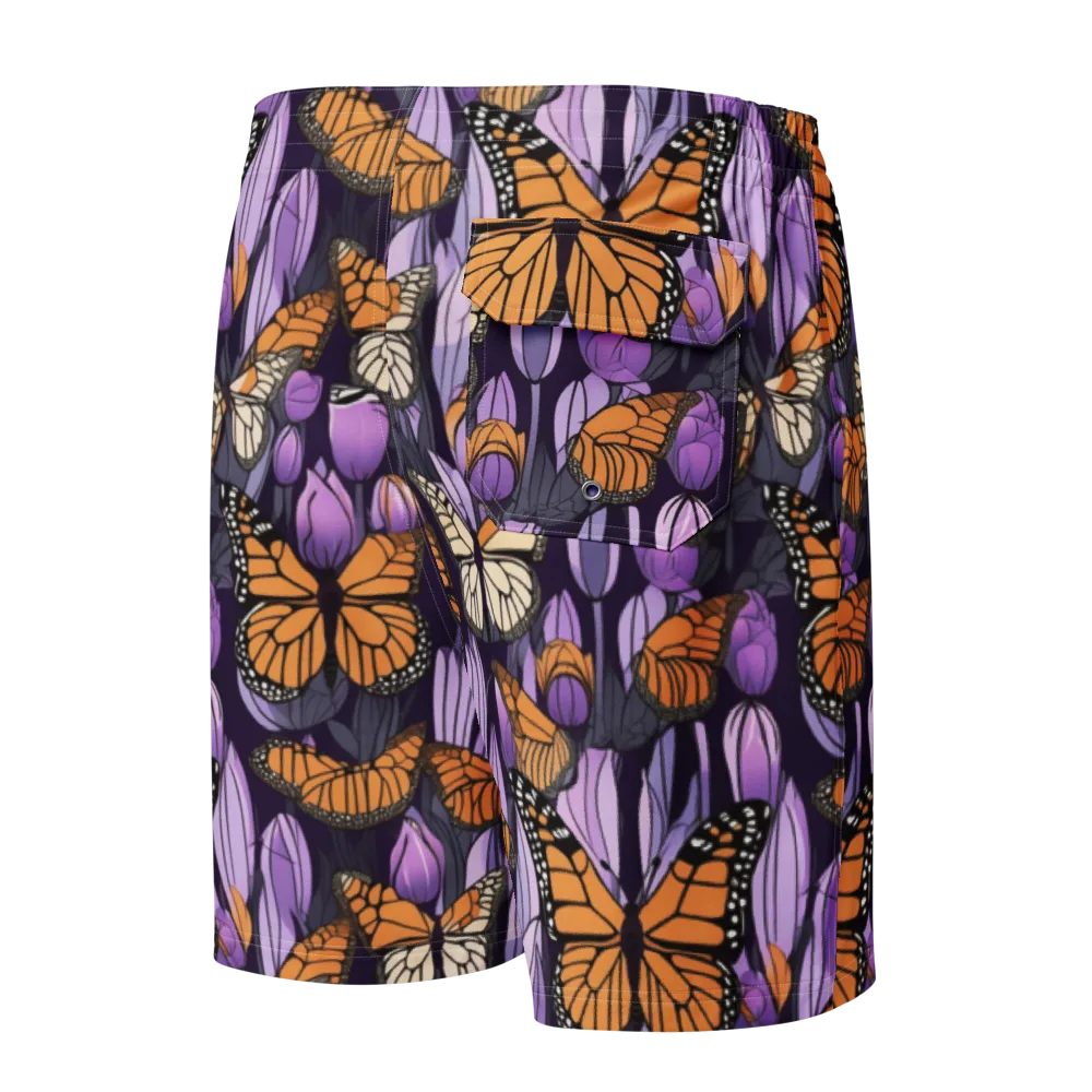 Monarch Nocturne on Men's Board Shorts — Back