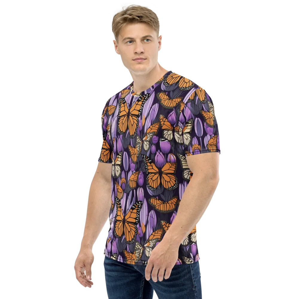Monarch Nocturne on Men's Crew Neck T-Shirt — Left