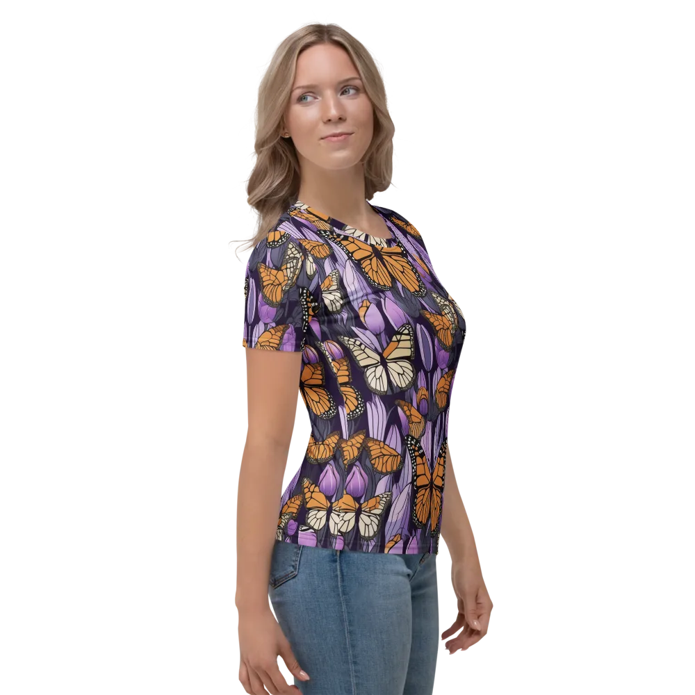 Monarch Nocturne on Women's Crew Neck T-Shirt — Right