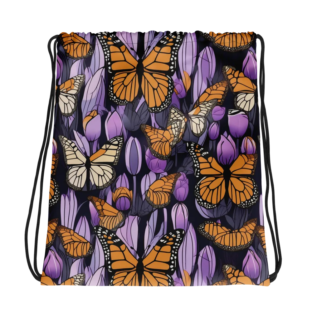 Monarch Nocturne on Drawstring Bag — Photo