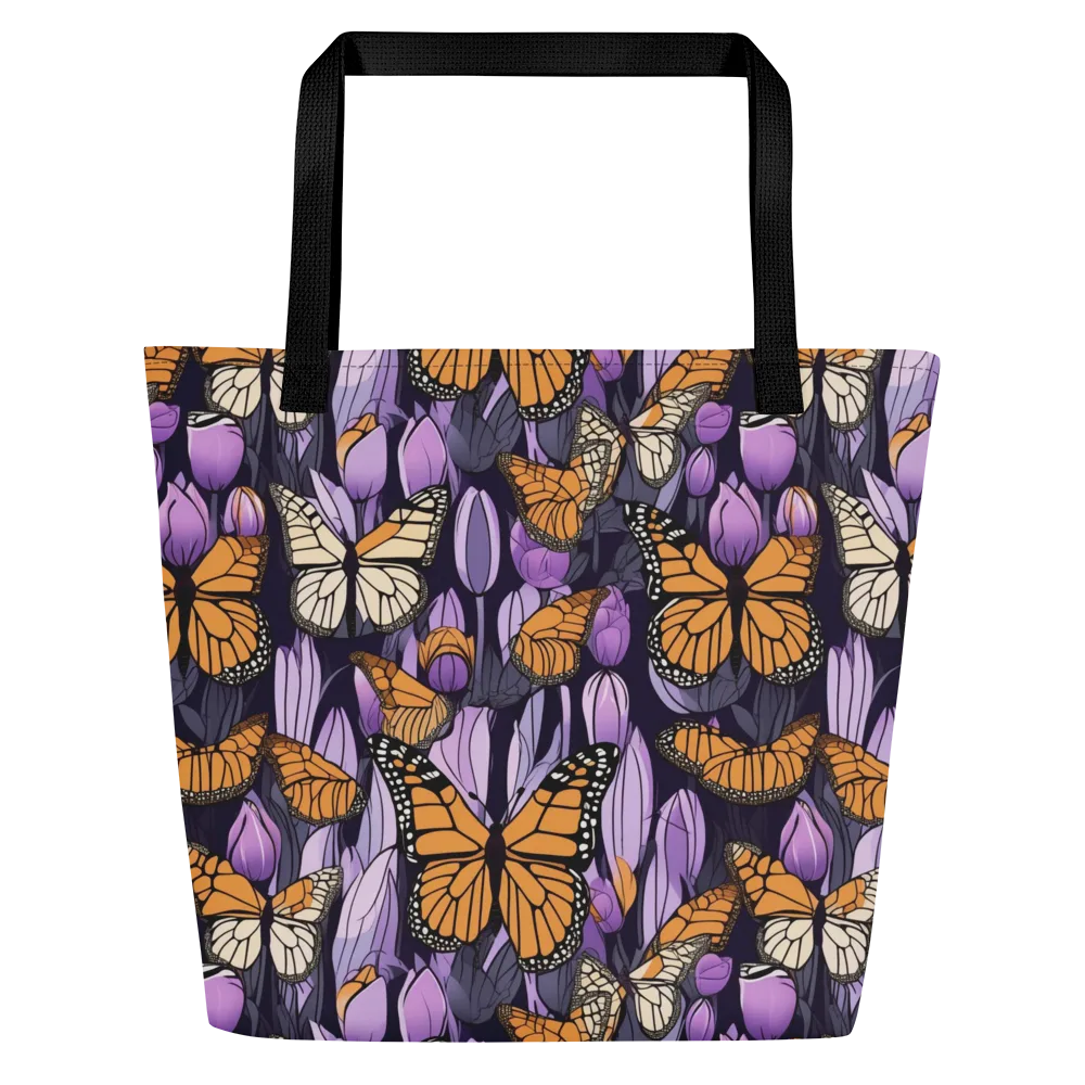 Monarch Nocturne on Large Tote Bag W/ Pocket — Front