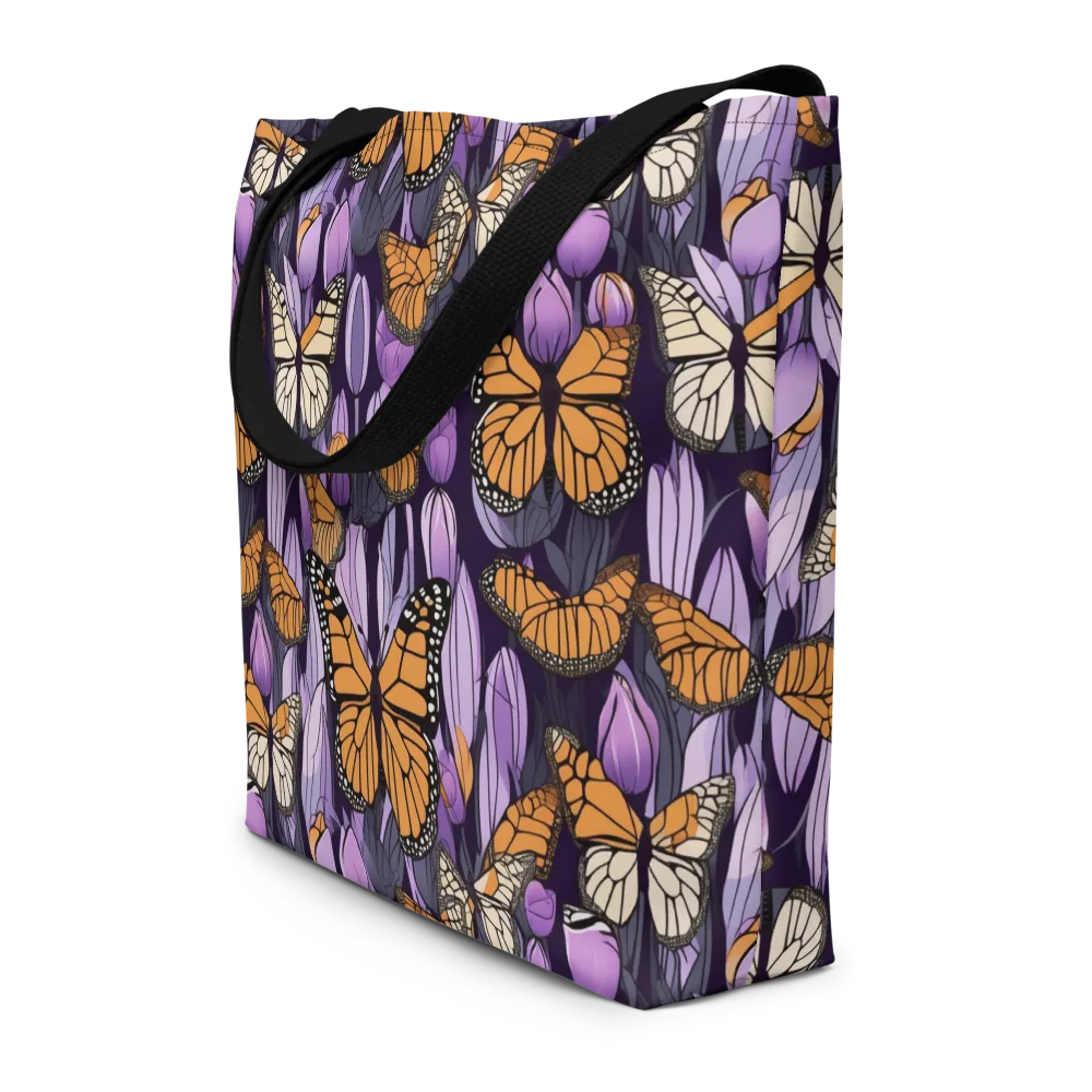 Monarch Nocturne on Large Tote Bag W/ Pocket — Front