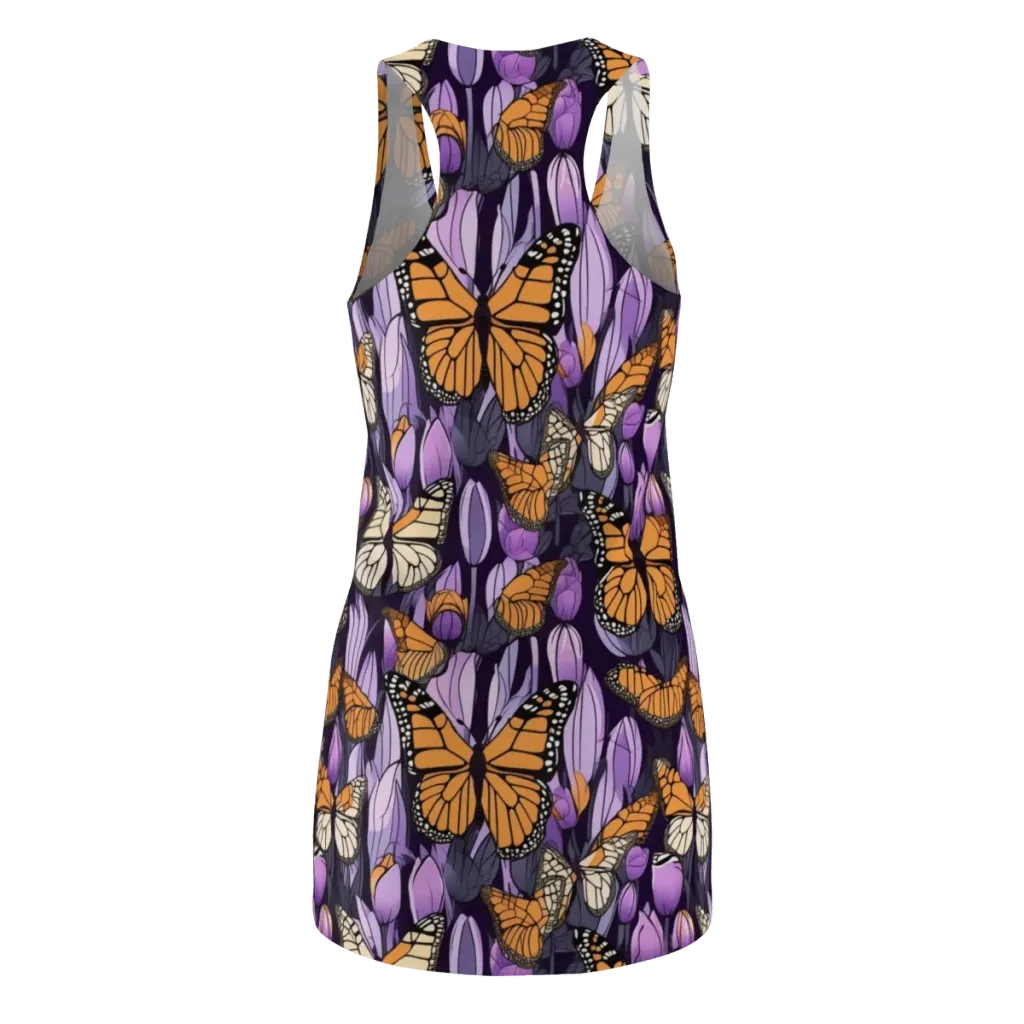 Monarch Nocturne on Racerback Dress — Back