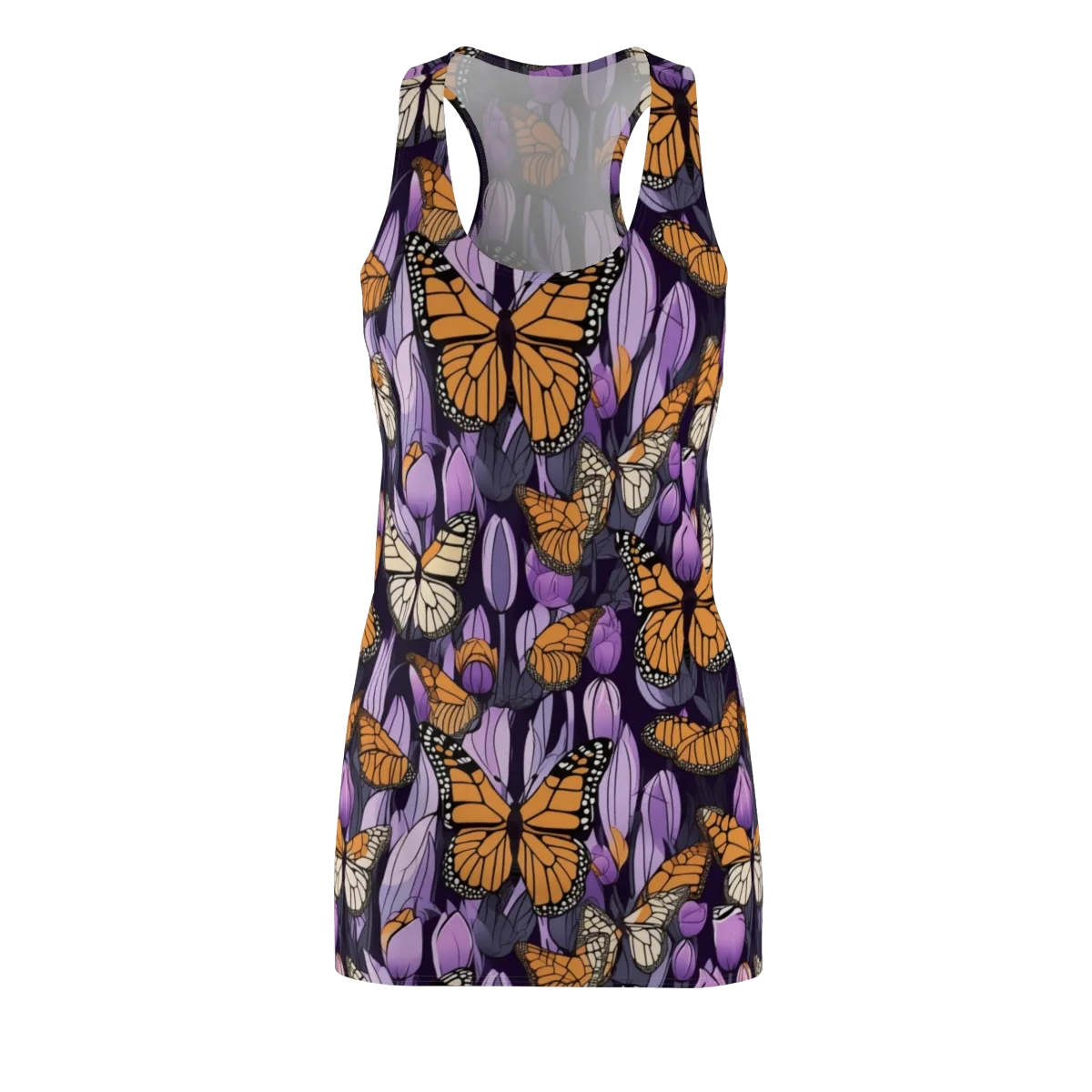 Monarch Nocturne on Racerback Dress — Front