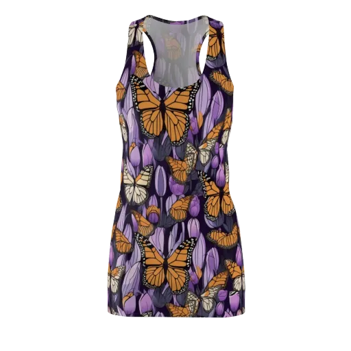 Monarch Nocturne on a Racerback Dress