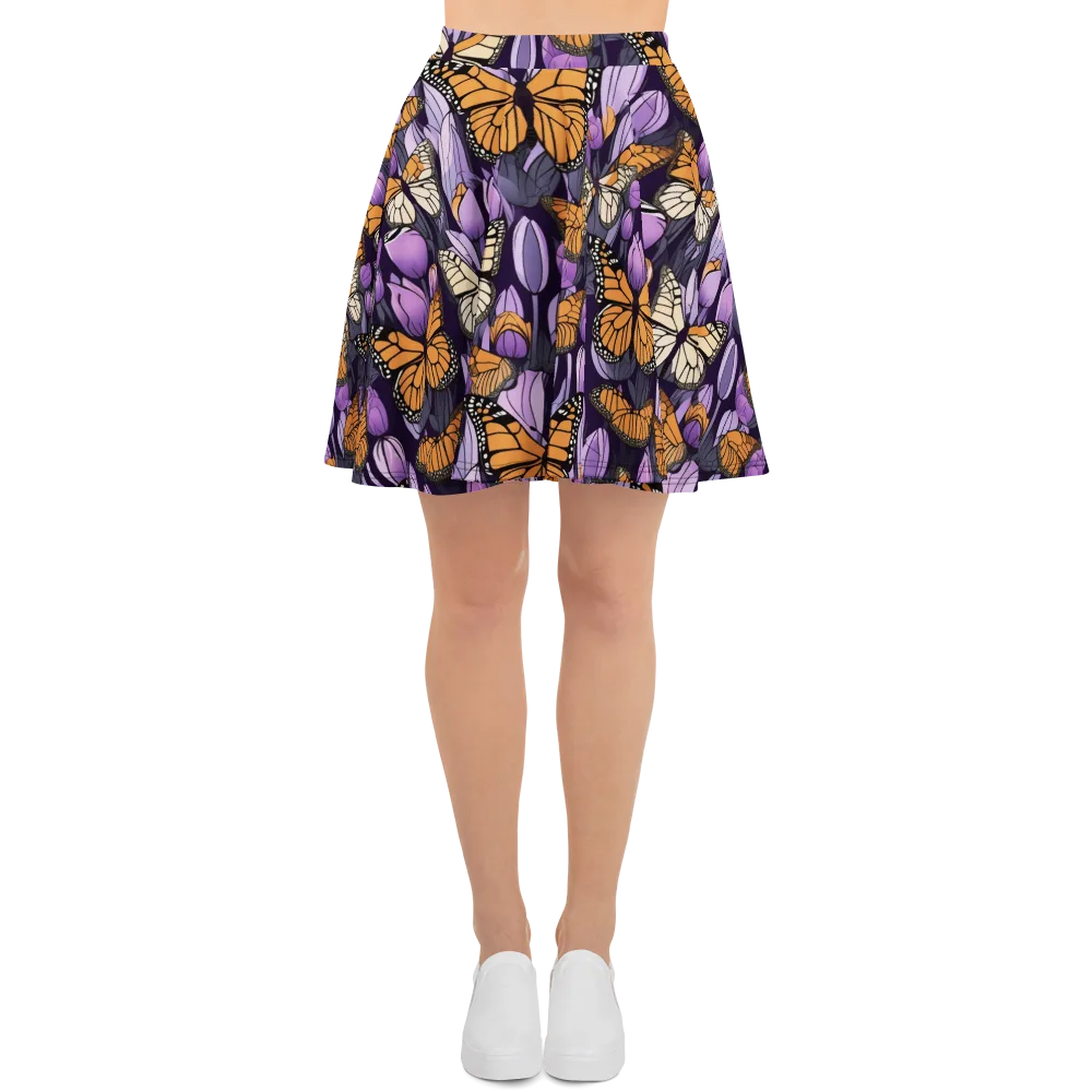 Monarch Nocturne on Skater Skirt — Front