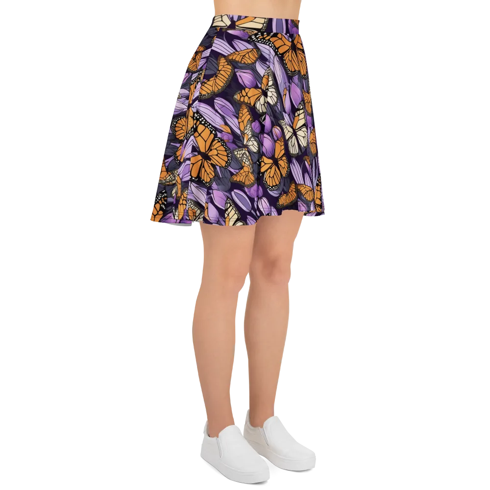 Monarch Nocturne on Skater Skirt — Right