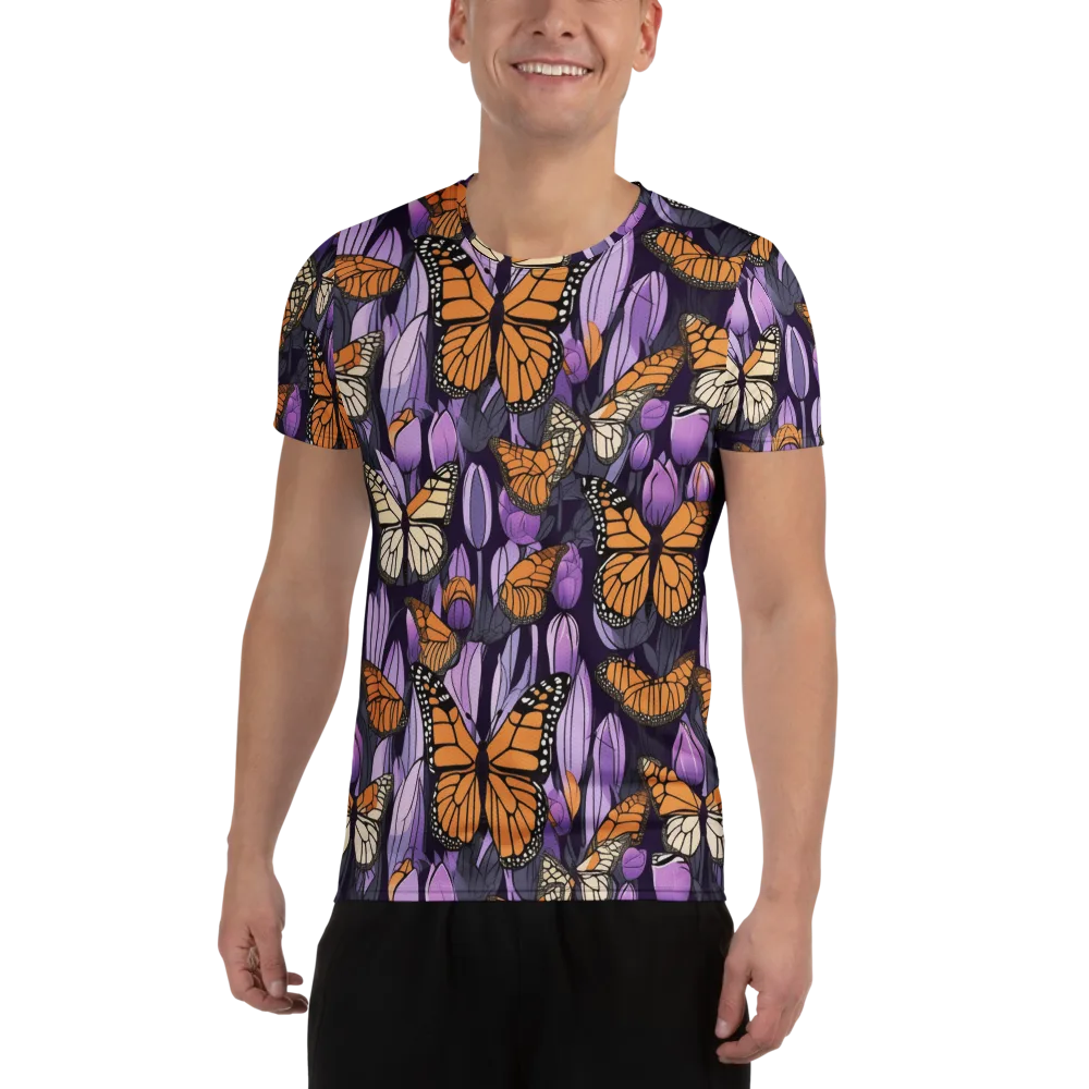 Monarch Nocturne on Men's Athletic T-Shirt — Front
