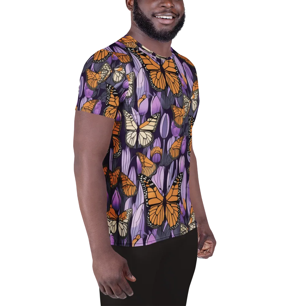 Monarch Nocturne on Men's Athletic T-Shirt — Right