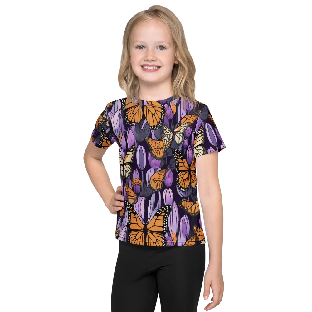 Monarch Nocturne on Kids Crew Neck T-Shirt — Front