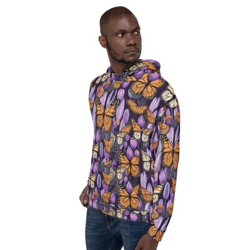 Monarch Nocturne on a Hoodie