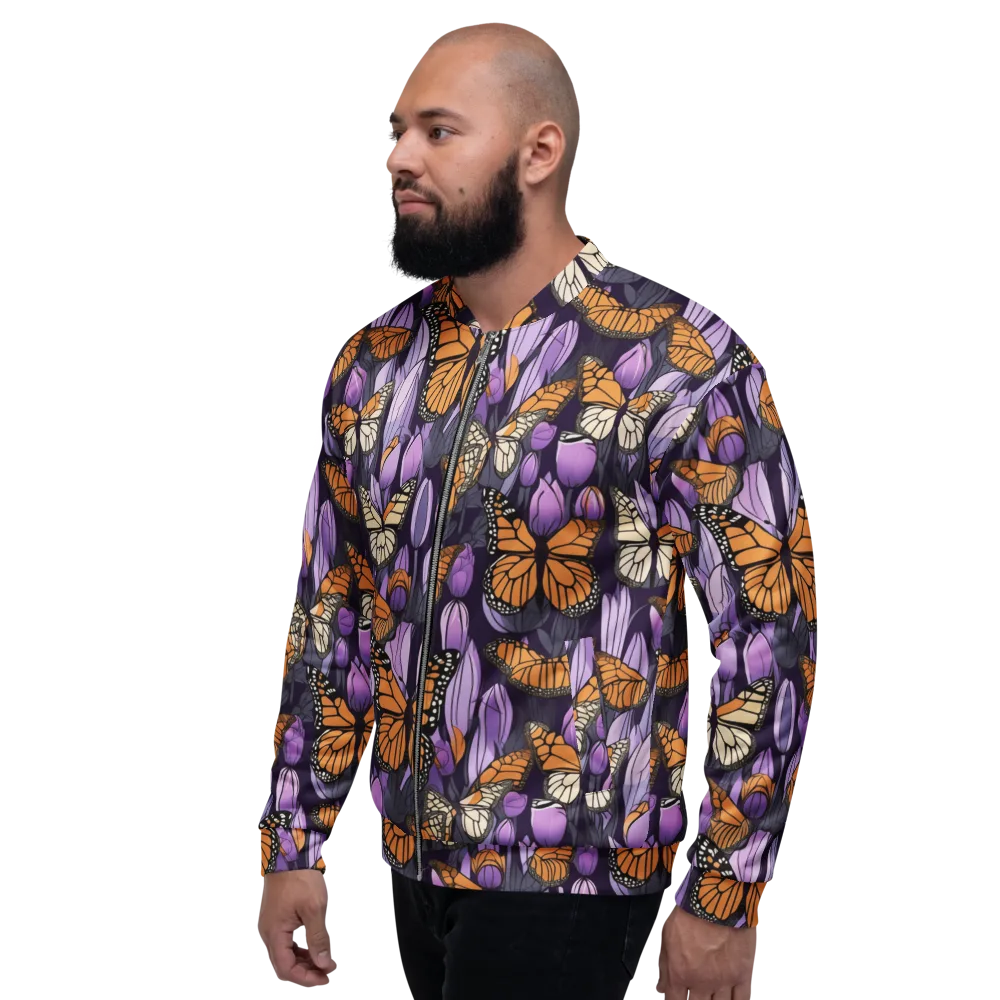 Monarch Nocturne on Bomber Jacket — Left