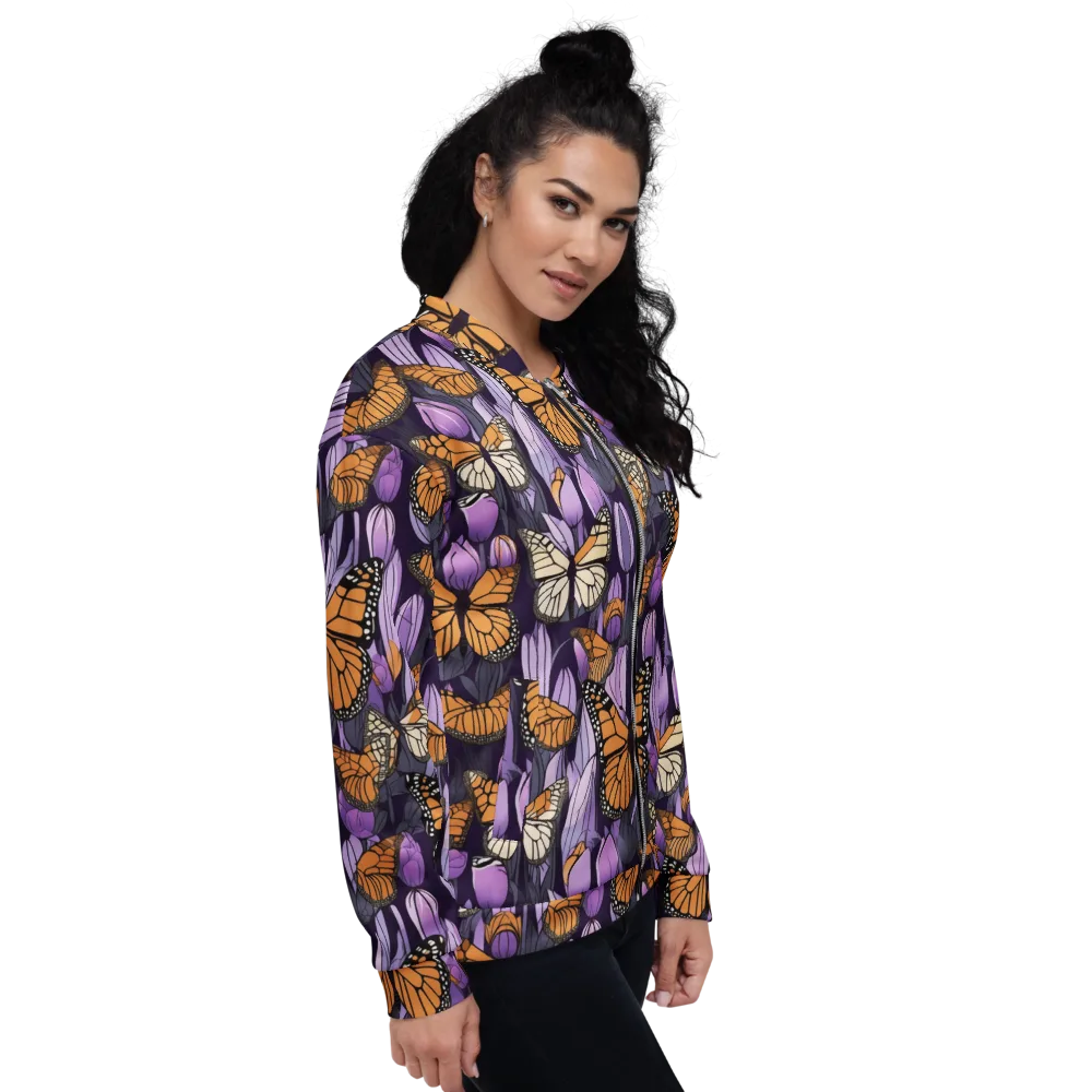Monarch Nocturne on Bomber Jacket — Right
