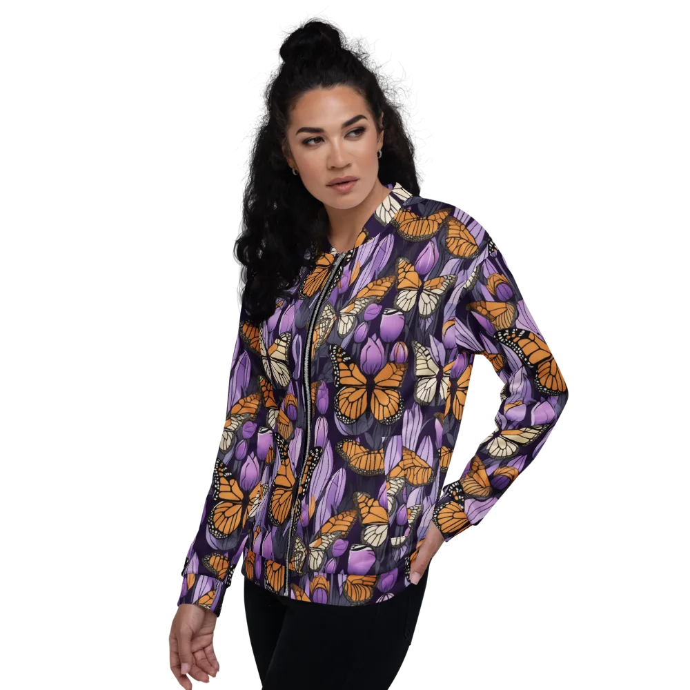 Monarch Nocturne on Bomber Jacket — Left