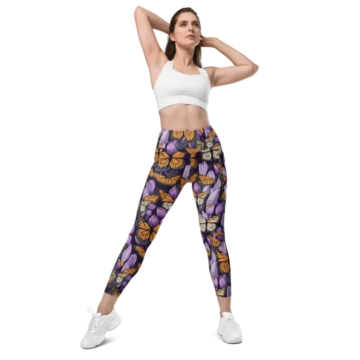 Monarch Nocturne on a Leggings with Pockets