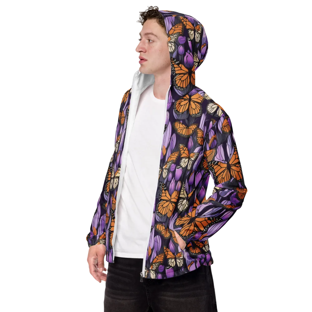 Monarch Nocturne on Men's Windbreaker — Left Front