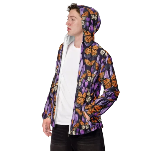 Monarch Nocturne on a Men's Windbreaker