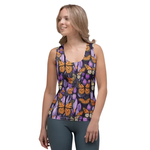 Monarch Nocturne on a Women's Tank Top