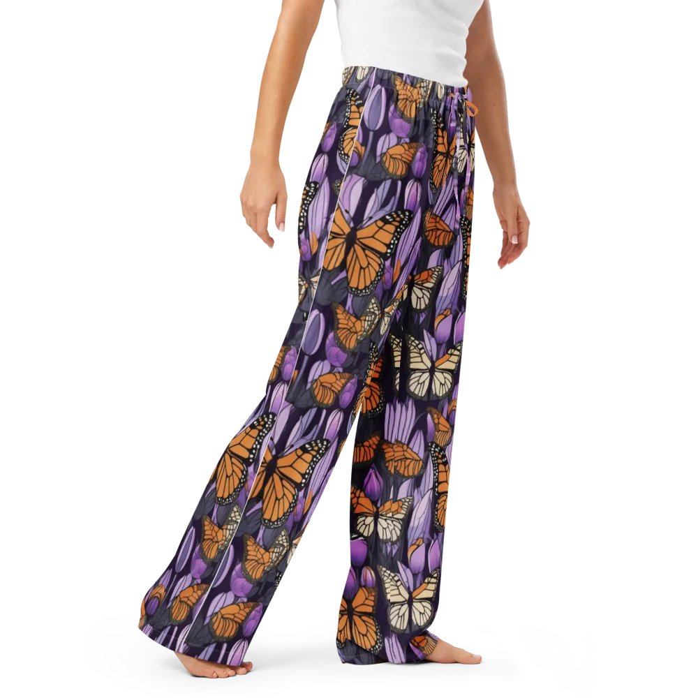 Monarch Nocturne on Women's Pajama Pants — Right Front