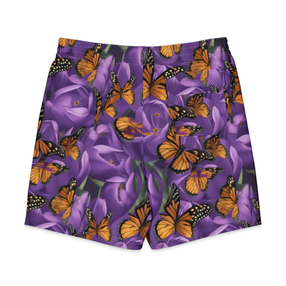 Monarch Violet on Men's Board Shorts — Back