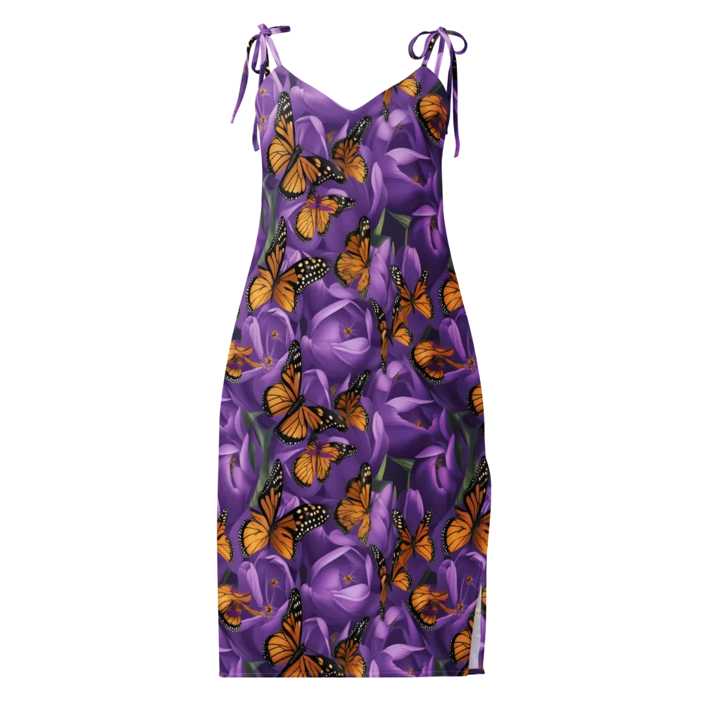 Monarch Violet on Slip Dress — Front