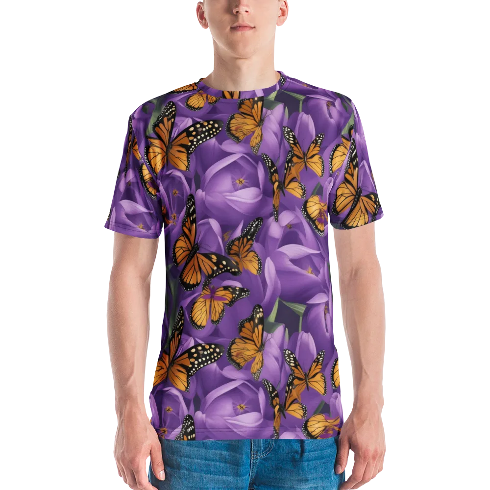 Monarch Violet on Men's Crew Neck T-Shirt — Front