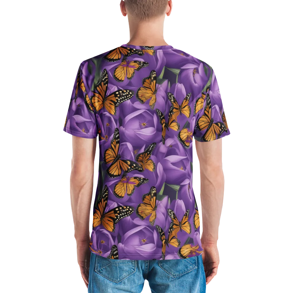 Monarch Violet on Men's Crew Neck T-Shirt — Back