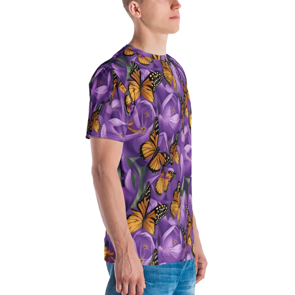 Monarch Violet on Men's Crew Neck T-Shirt — Right