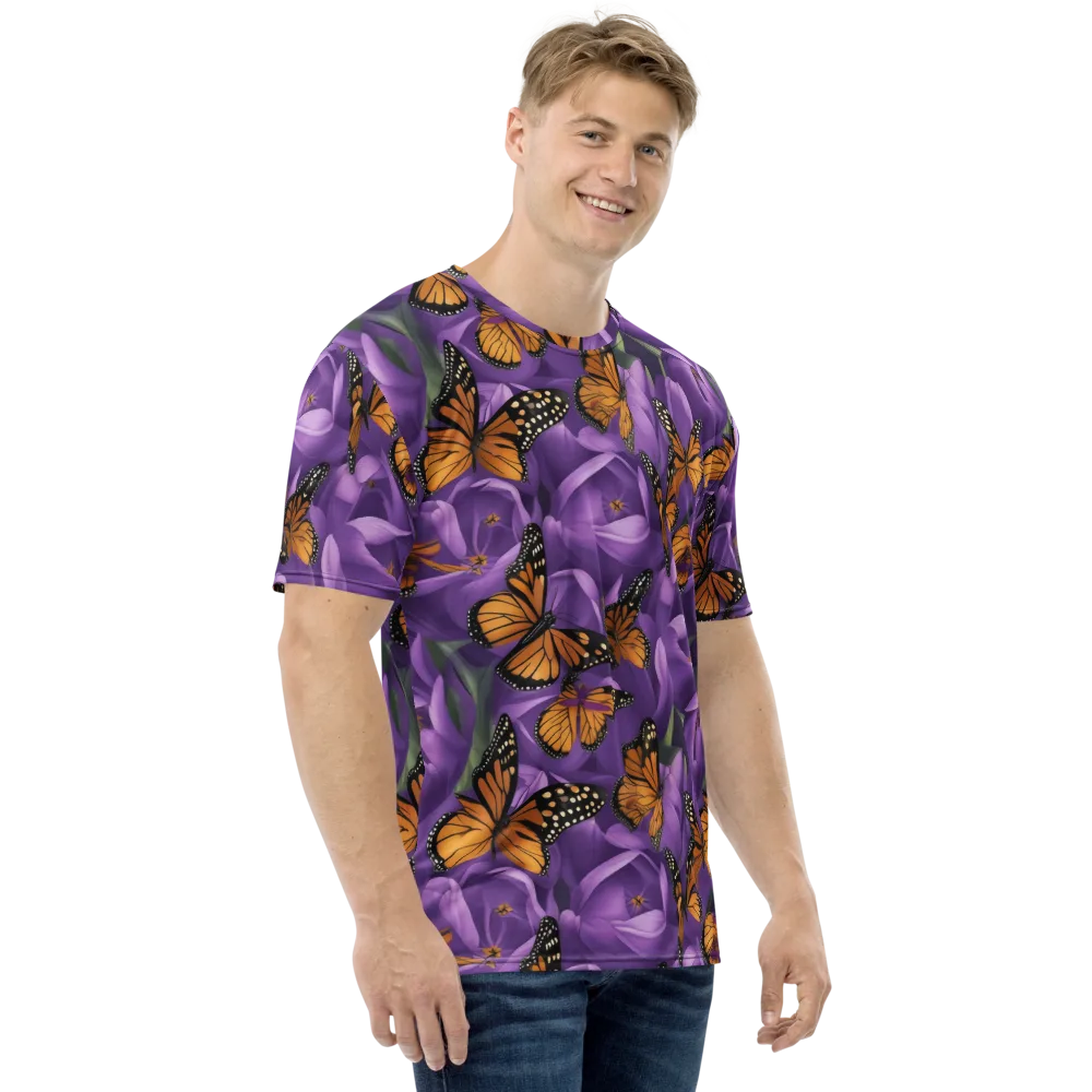 Monarch Violet on Men's Crew Neck T-Shirt — Right