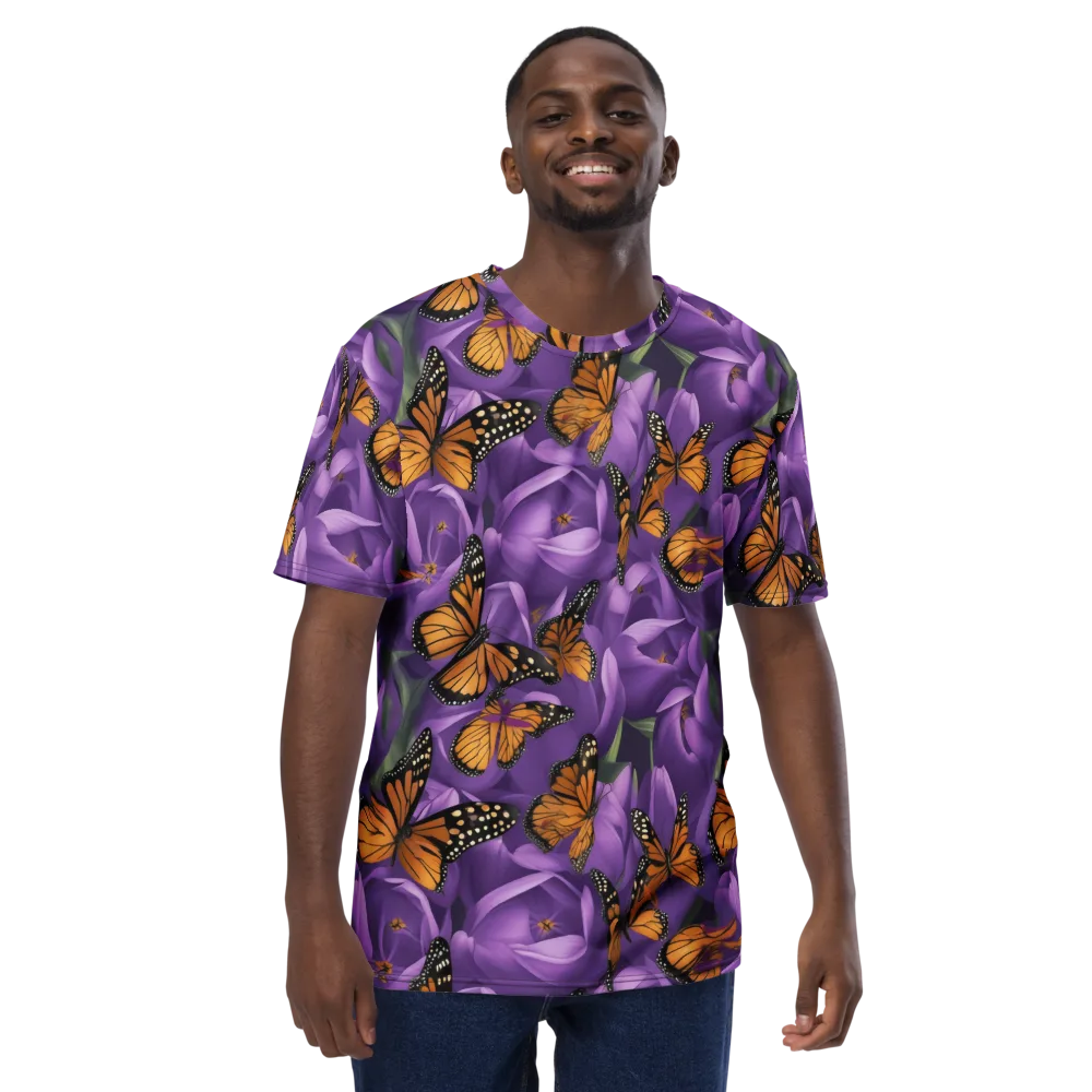 Monarch Violet on Men's Crew Neck T-Shirt — Front