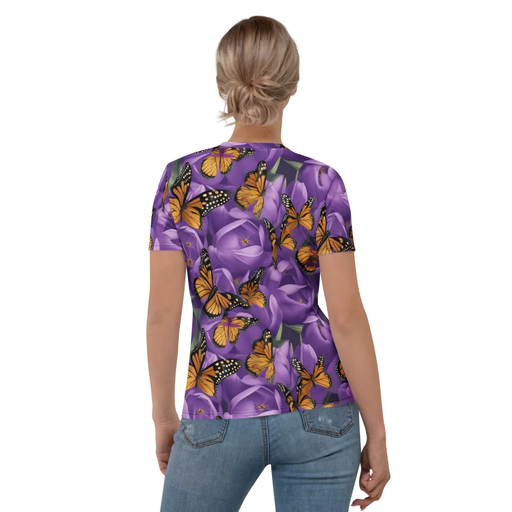 Monarch Violet on Women's Crew Neck T-Shirt — Back
