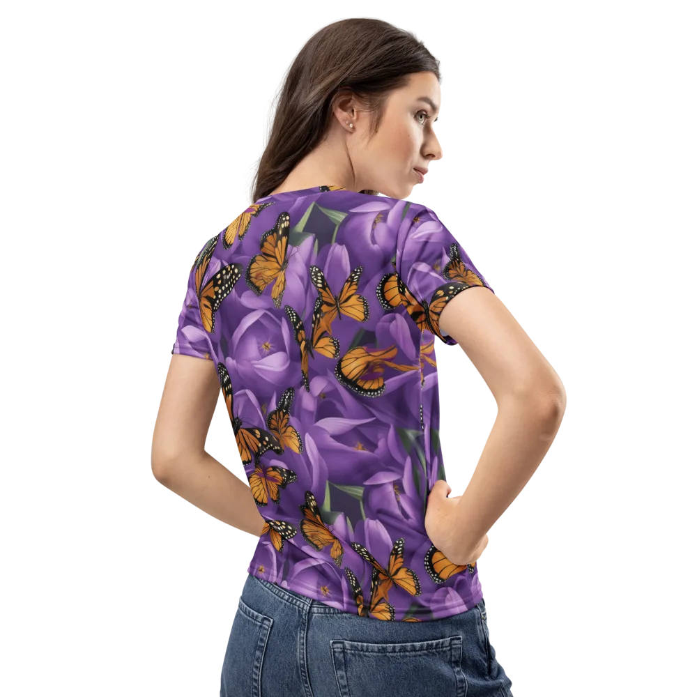 Monarch Violet on Women's Crew Neck T-Shirt — Back
