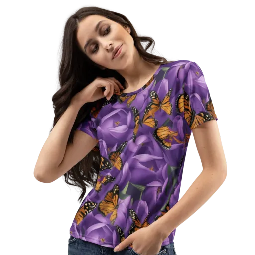Monarch Violet on a Women's Crew Neck T-Shirt