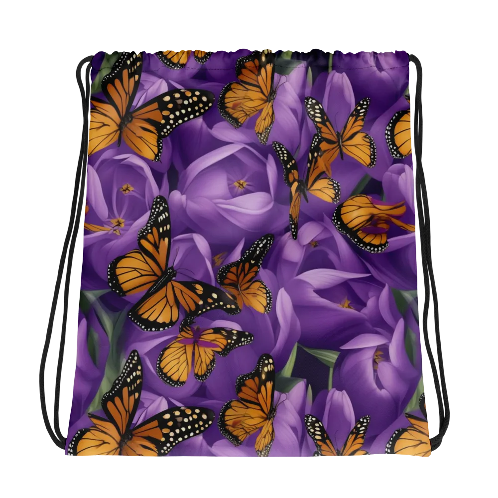 Monarch Violet on Drawstring Bag — Photo