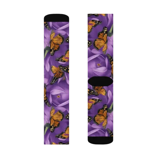 Monarch Violet on a Socks