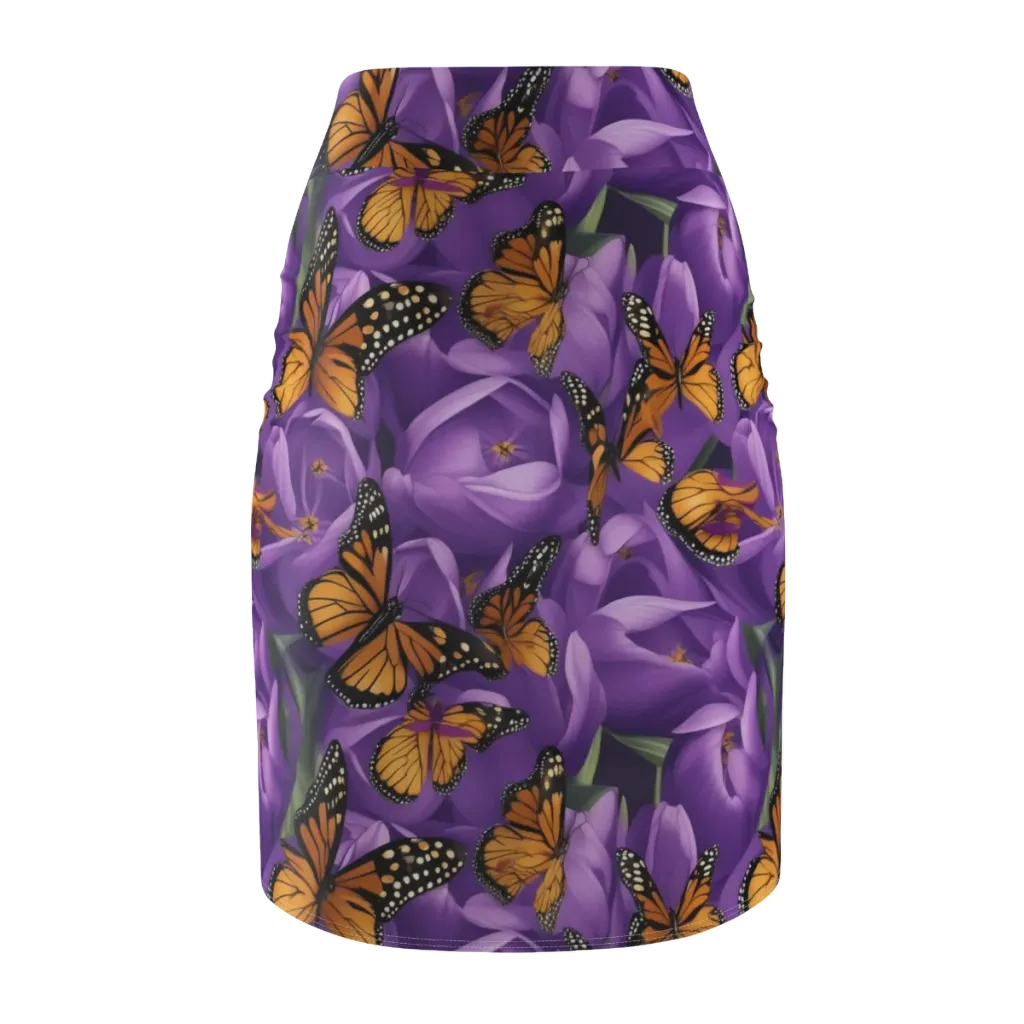 Monarch Violet on Pencil Skirt — Back