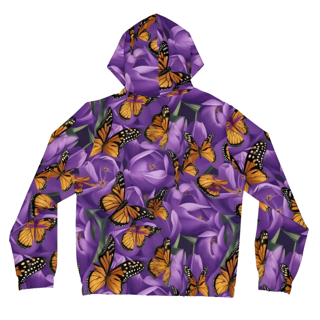 Monarch Violet on Women's Full-Zip Hoodie — Back