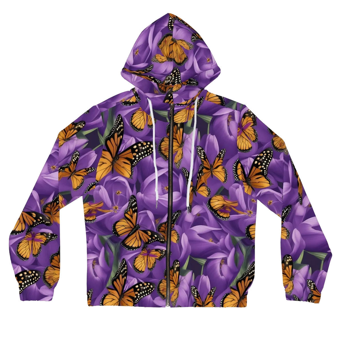 Monarch Violet on Women's Full-Zip Hoodie — Front