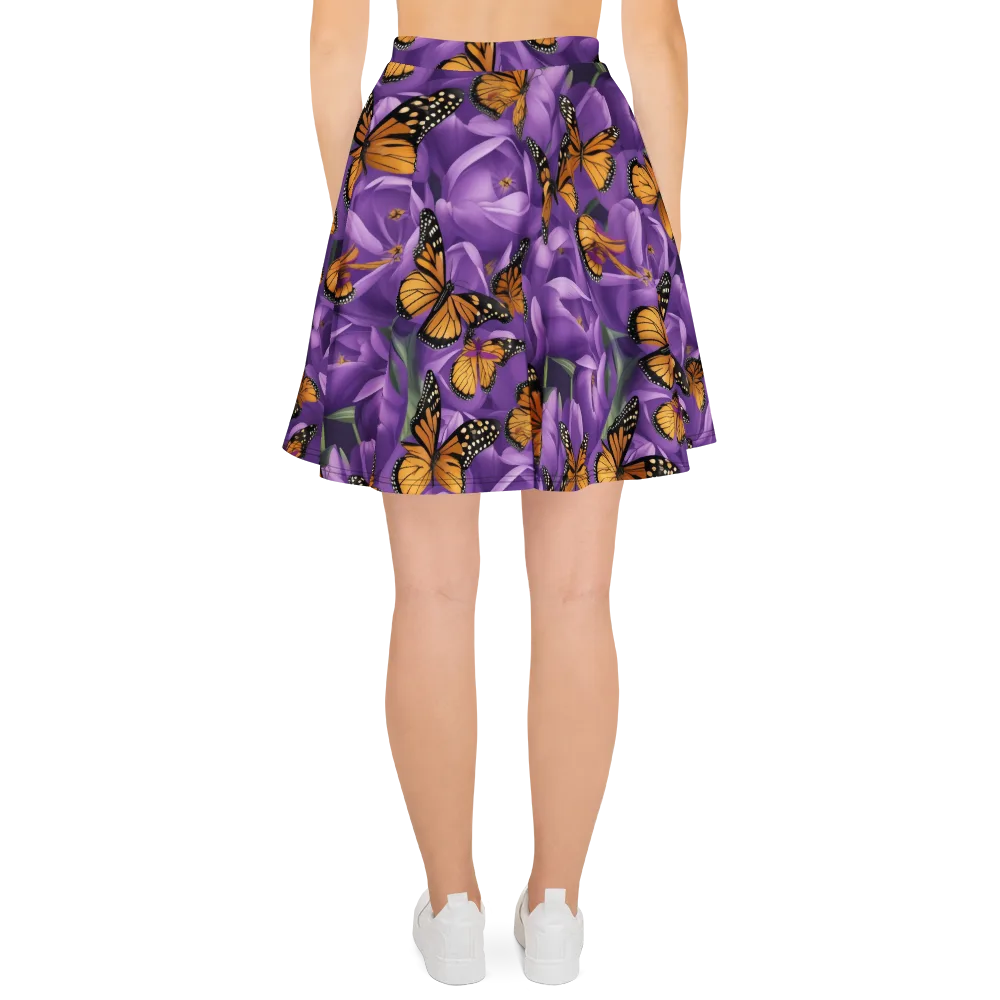 Monarch Violet on Skater Skirt — Back