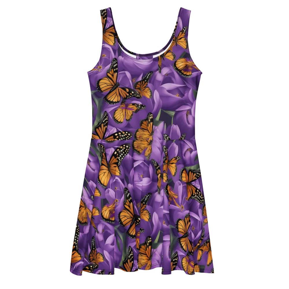 Monarch Violet on Skater Dress — Front