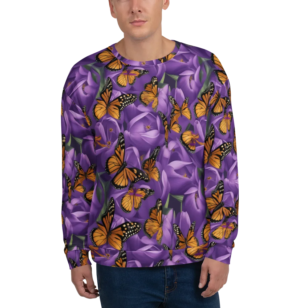 Monarch Violet on Sweatshirt — Front