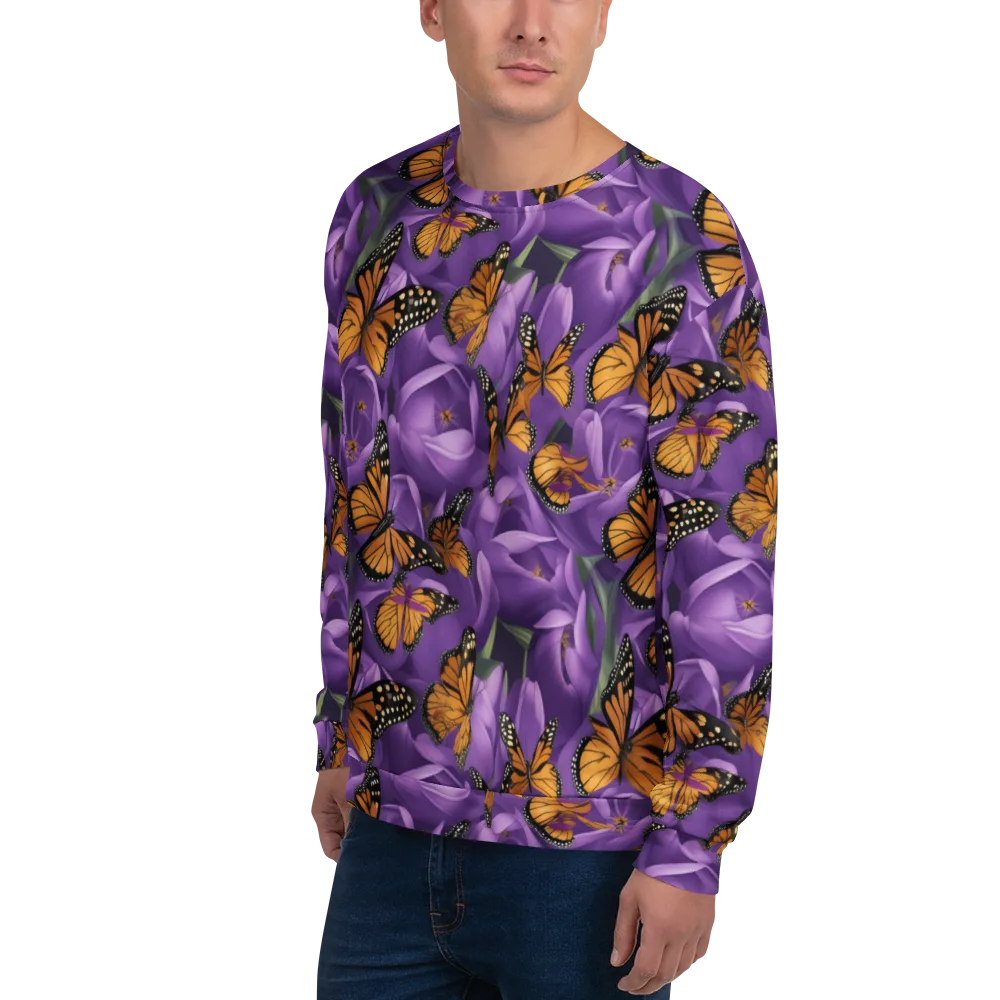 Monarch Violet on Sweatshirt — Left Front
