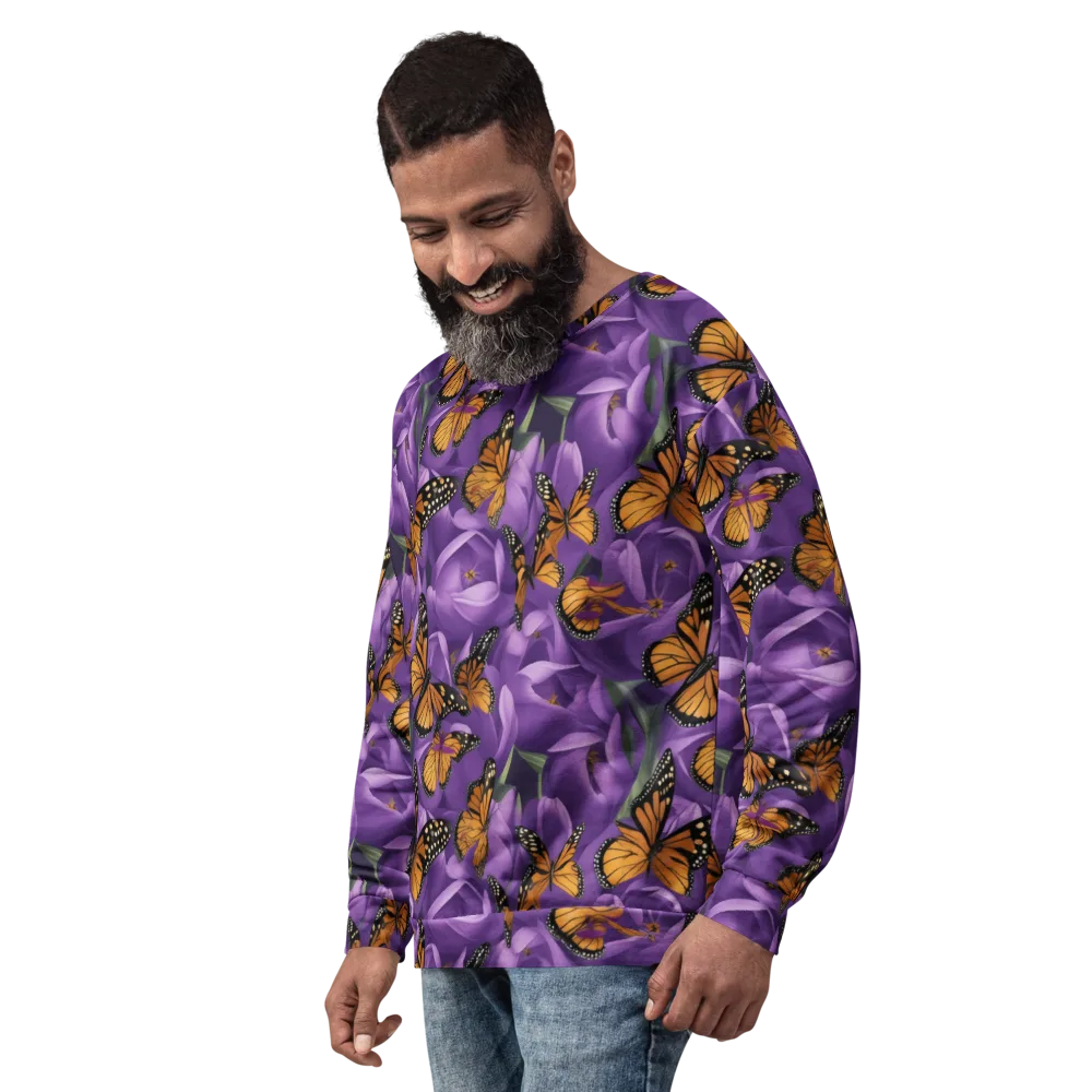 Monarch Violet on Sweatshirt — Left Front