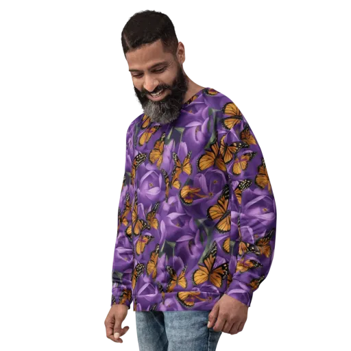 Monarch Violet on a Sweatshirt